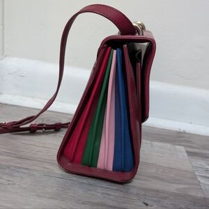 ¡!moving sale!¡ Sara Battaglia red multicolored accordion purse!